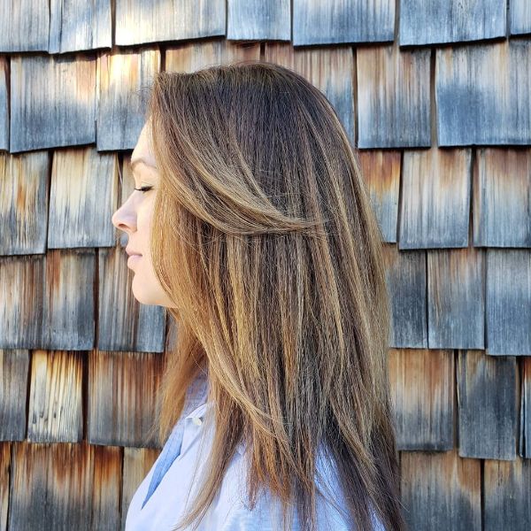 Long Layers and Wings for Straight Balayage Hair