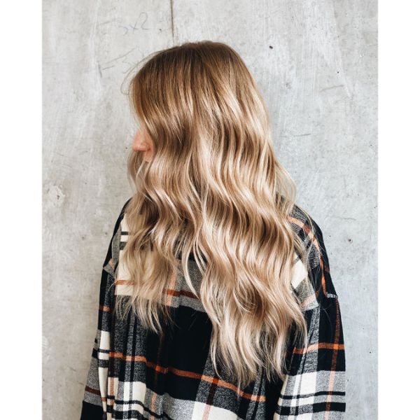 Beach Waves for Extra Long Layered Blonde Hair