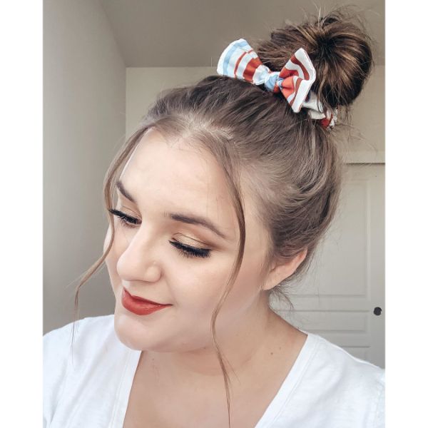 High Messy Knot with Scrunchies