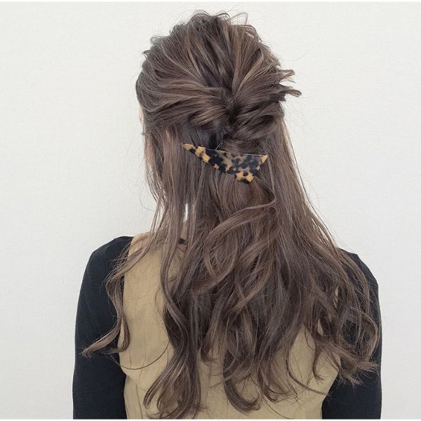 Pull-trough Half Braid with Hairpin