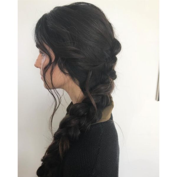 Relaxed Messy French Braid