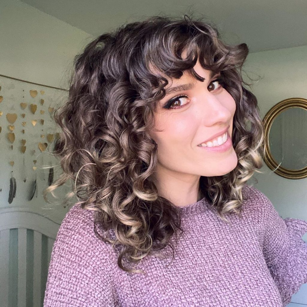 Cute Curly Fringe for Curly Hair