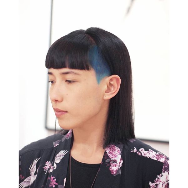 Disconnected Bangs with Shaved Sides