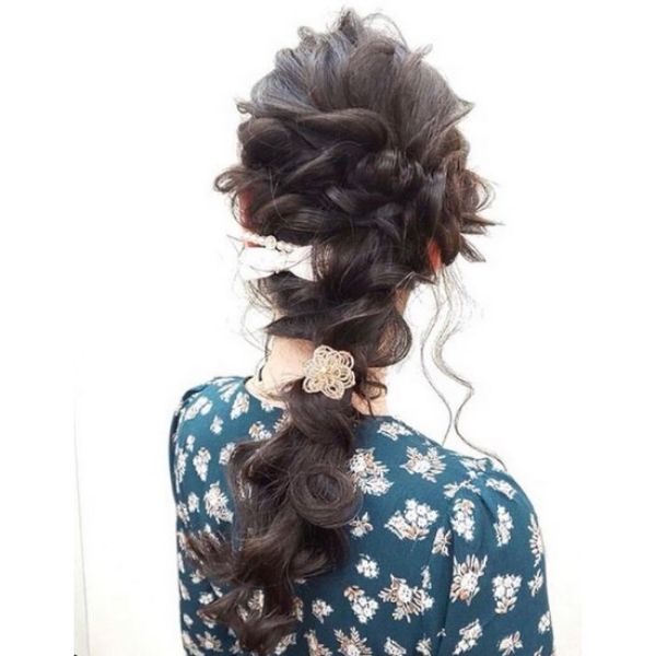 Braided Wedding Hair with Messy Strands