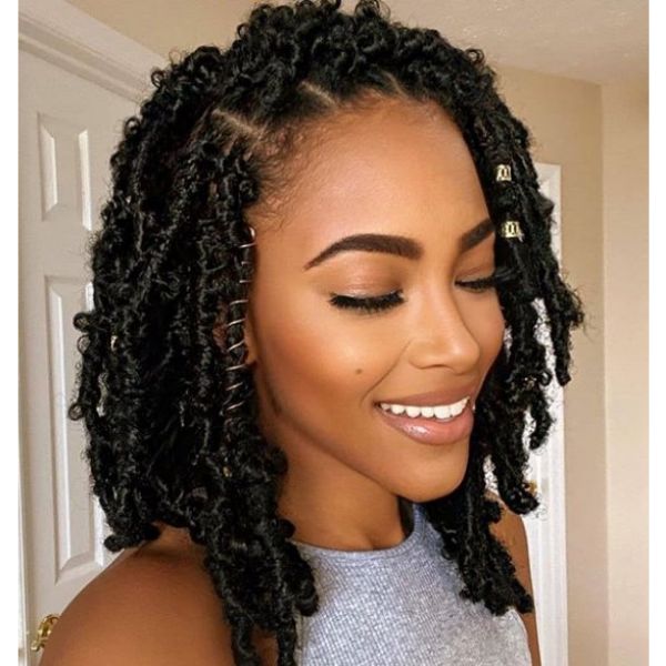 Comb-Twists with Hair cuffs Hairstyle