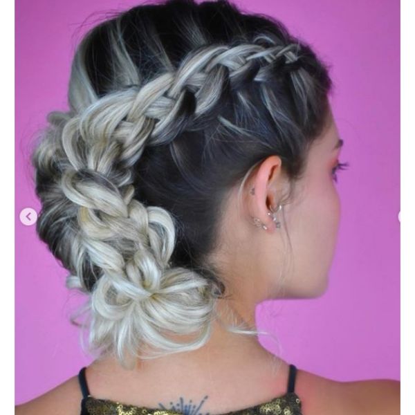 Dragon Braid with Twisted Hairstyle