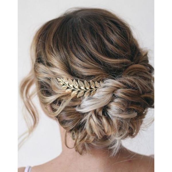 Greek Inspired Updo With Long Strands