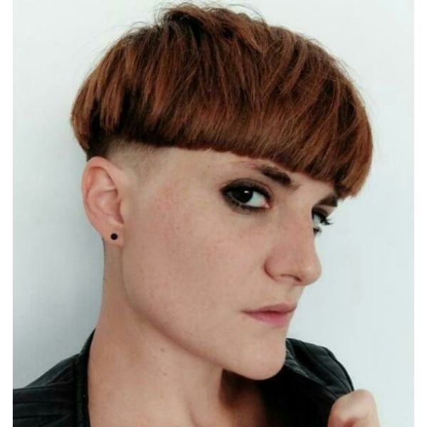 Punk Bowl Cut with Razored Sideburns