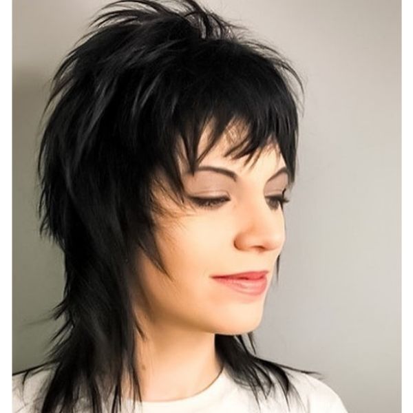  Punk Rock Mullet Hairstyle with Spiky Strands