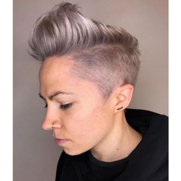 Short Mohawk with Shaved Sides Hairstyle
