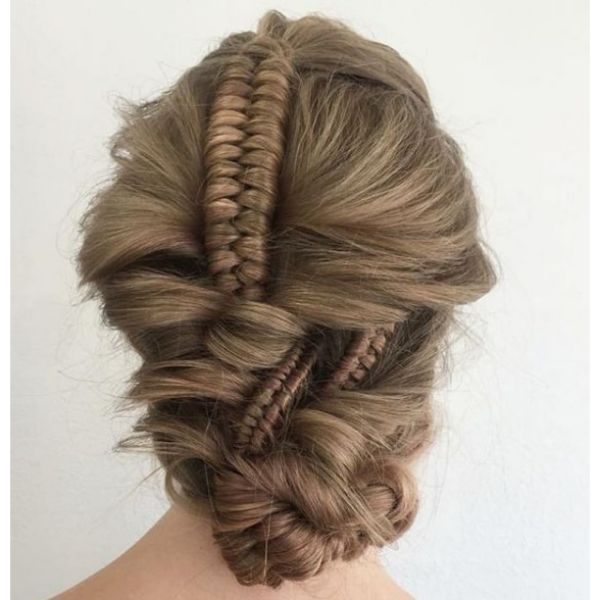 Twisted Knot With Infinity Braids Hairstyle