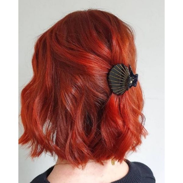  Bright Copper Hair with Red Colored Strands