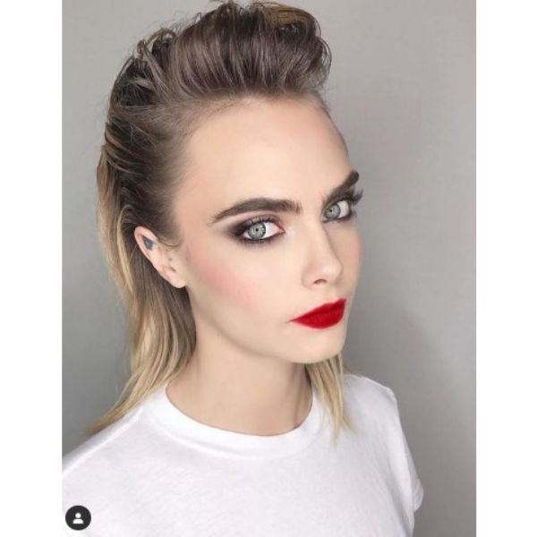  Cara Delevigne's Slick Back Hairstyles For Blonde Hair