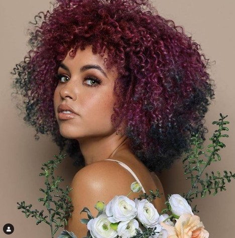  Multi Colored Haircut For Curly Hair