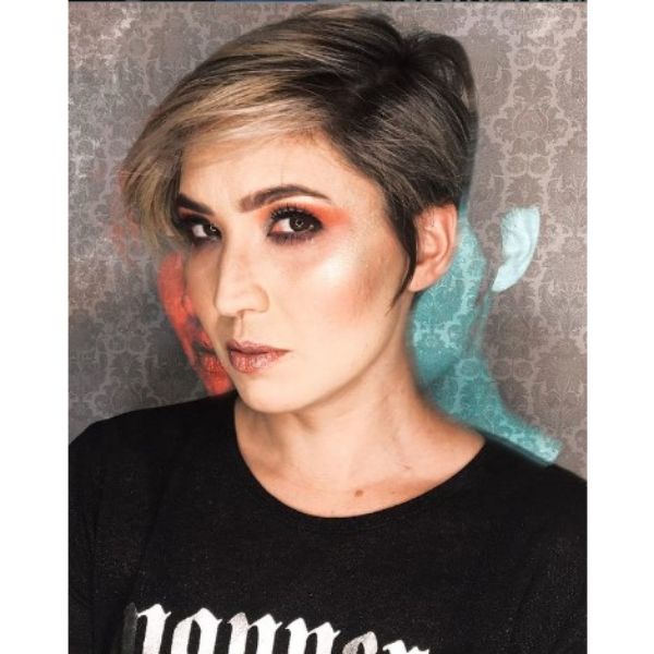 Natural Silver Gray Pixie For Short Hair
