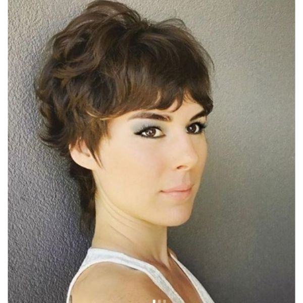  Short Curly Pixie Mullet For Wavy Hair