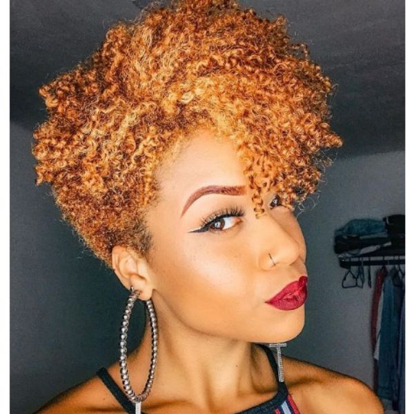  Short Faux Hawk Shaped For Red Curly Hair