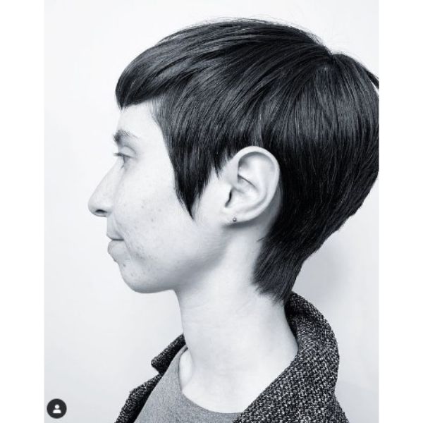 Short Soft Haircut For Thin Hair With Pointy Sideburns