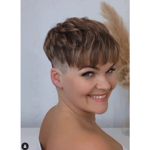 Undercut Pixie Hairstyle with Chopped Bangs
