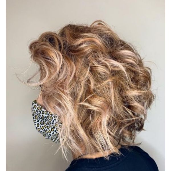 Caramel Blonde with Messy Styling