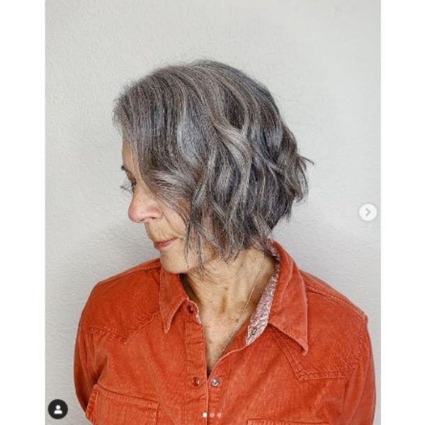 Natural Silver Gray Hairstyle