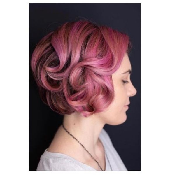 Soft Pink Glamorous Hairstyle