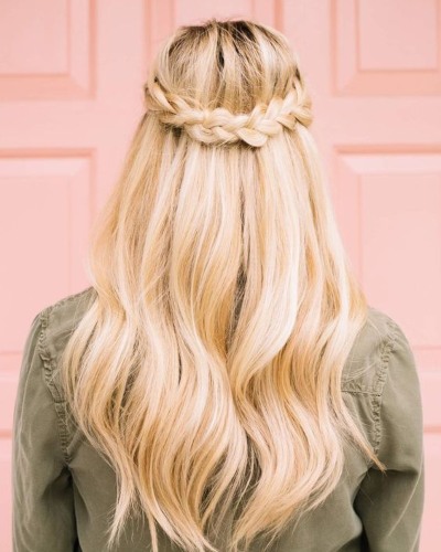 Braided Crown Easy Hairstyles for Long Hair