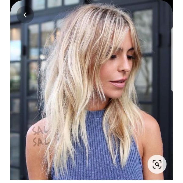 Messy Long Shag Haircuts for Women with Thin Blonde Hair