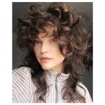 Massive Curly Bangs for Shag Haircut