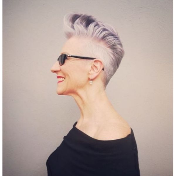 Mohawk Hairstyle for Women Over 60