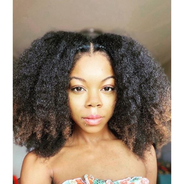  Natural Puffy Curls Hairstyle for Damaged Hair