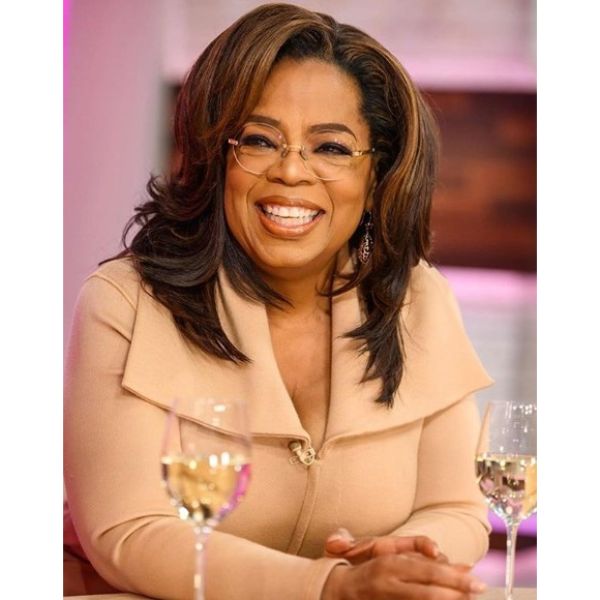 Oprah Winfrey's Caramel Balayage Hairstyles for Women Over 60