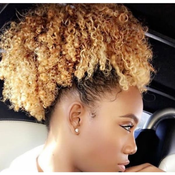  Puffy High Ponytail for Kinky Curly Hair