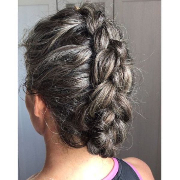 Twisted Dutch Braid for Grombre Hairstyles for Women Over 60