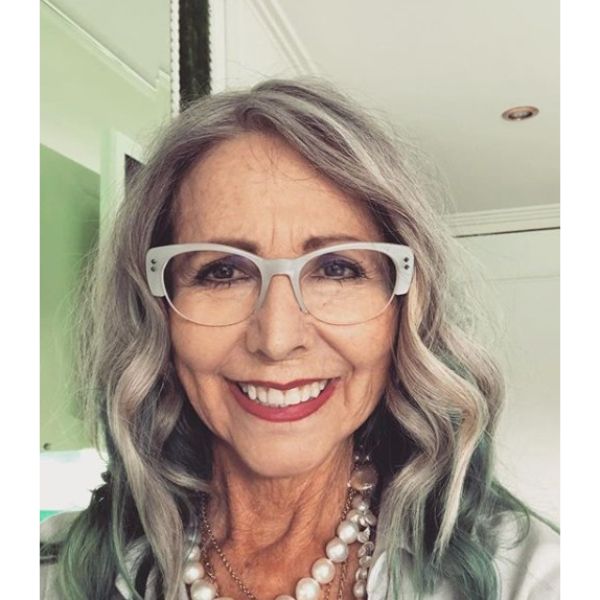 Blonde Hair with Mermaid Green Highlights For Women Over 50