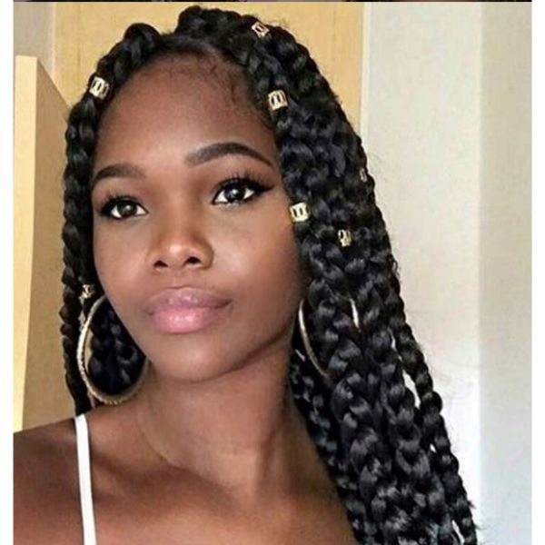  Box Braids with Hair Cuffs Easy Hairstyles for School