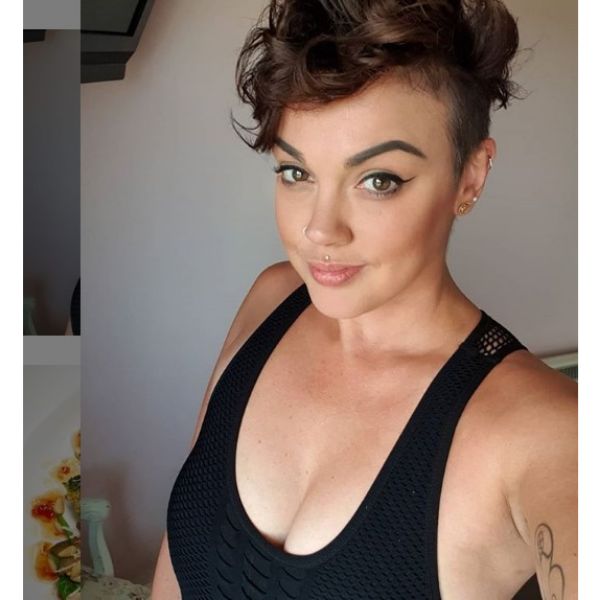  Curly Mohawk Hairstyle with Shaved Sides