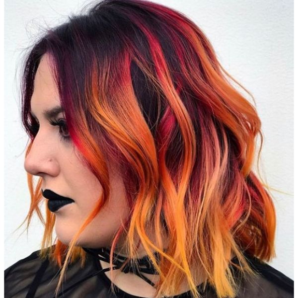  Gothic Hairstyle with Flame