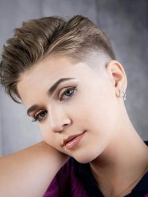 Natural Colored Undercut for Brown Hairstyle