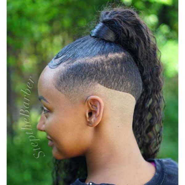  Undercut with Shaved Sides Hairstyle For Black Women