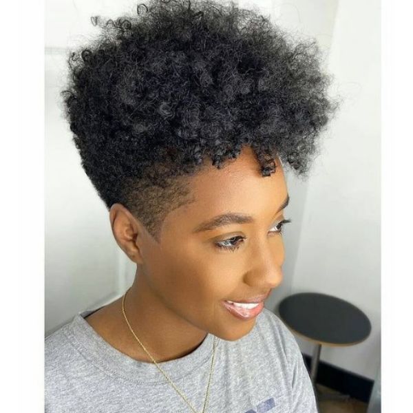 High Radiant Afro Short Hairstyle For Black Women