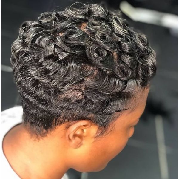 Pin Up Curls Short Hairstyles For Black Women