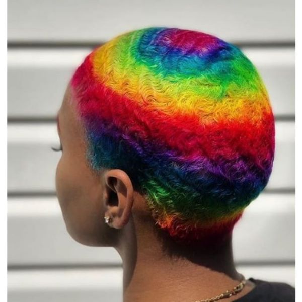  Rainbow Colored Wavelength Short Hairstyles For Black Women