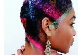 Short Afro Taper with Skin Fade