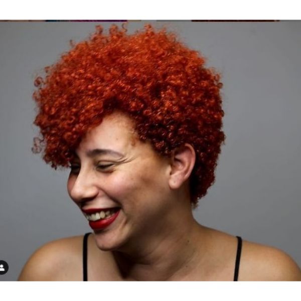  Bright Red Short Perm
