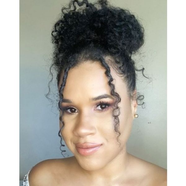  Cute Curly Updo With Falling Strands