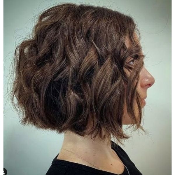 Brown Textured Hairstyle