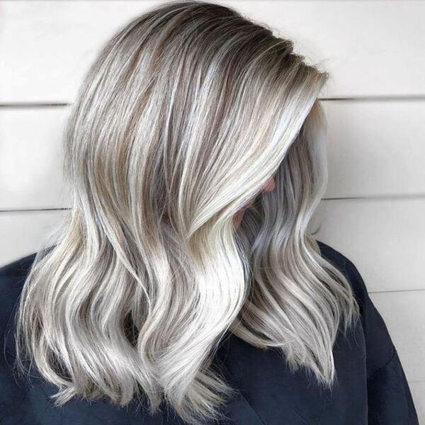 Faded Brown to Grey Color with White Highlights