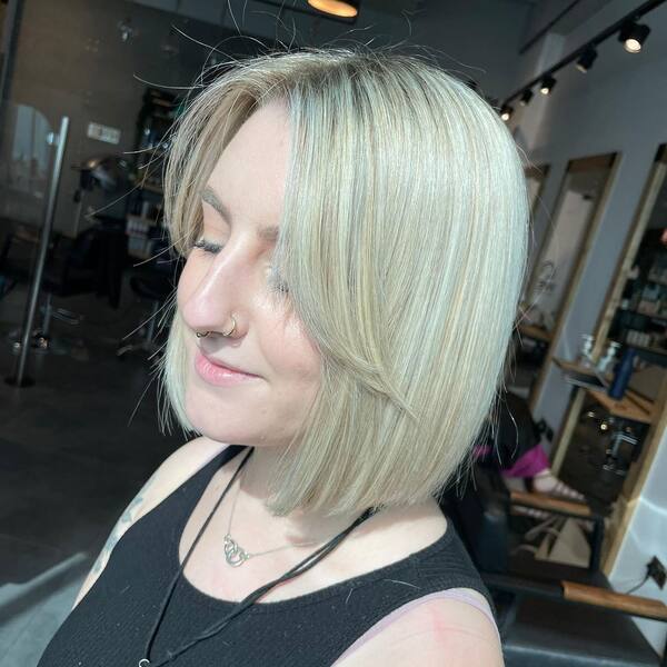 Bob Blonde with Chin Length