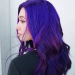 50 Cool Galaxy Hair Ideas for 2022 - a woman in a side view